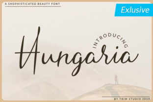 Hungaria Font Review: Elegant Script for Beauty Branding
